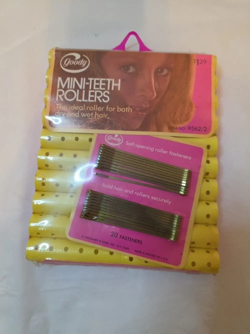 Vintage Nos Goody Mini Teeth Rollers 20 Medium Rollers And Fasteners 9562/2 1973
